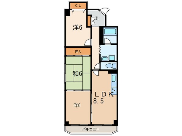 シャトレ鳴尾の物件間取画像